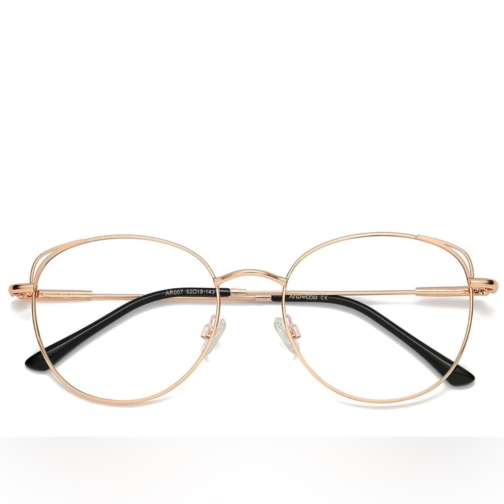 NEW Blue Light Blocking Glasses Women Cat Eye Computer Eyeglasses Metal Frame